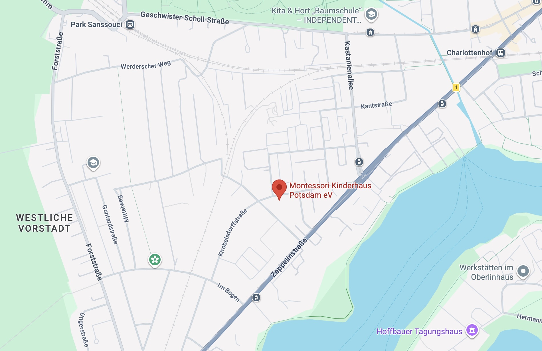Standort Montessori-Kinderhaus Potsdam e.V. auf Google Maps